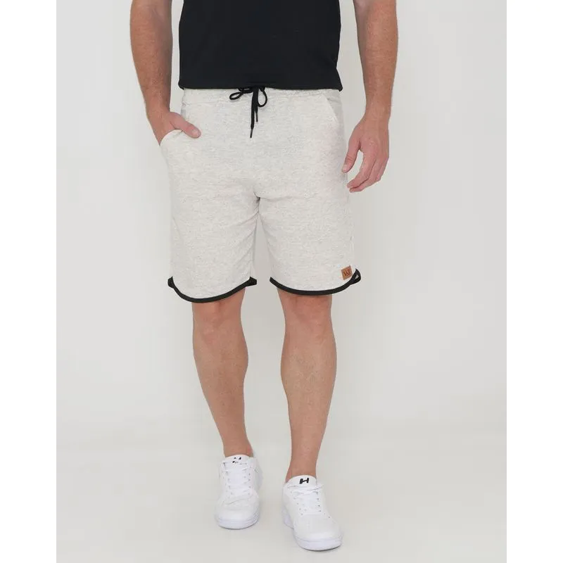 Bermuda Moletinho Masculina Com Amarração Off White M