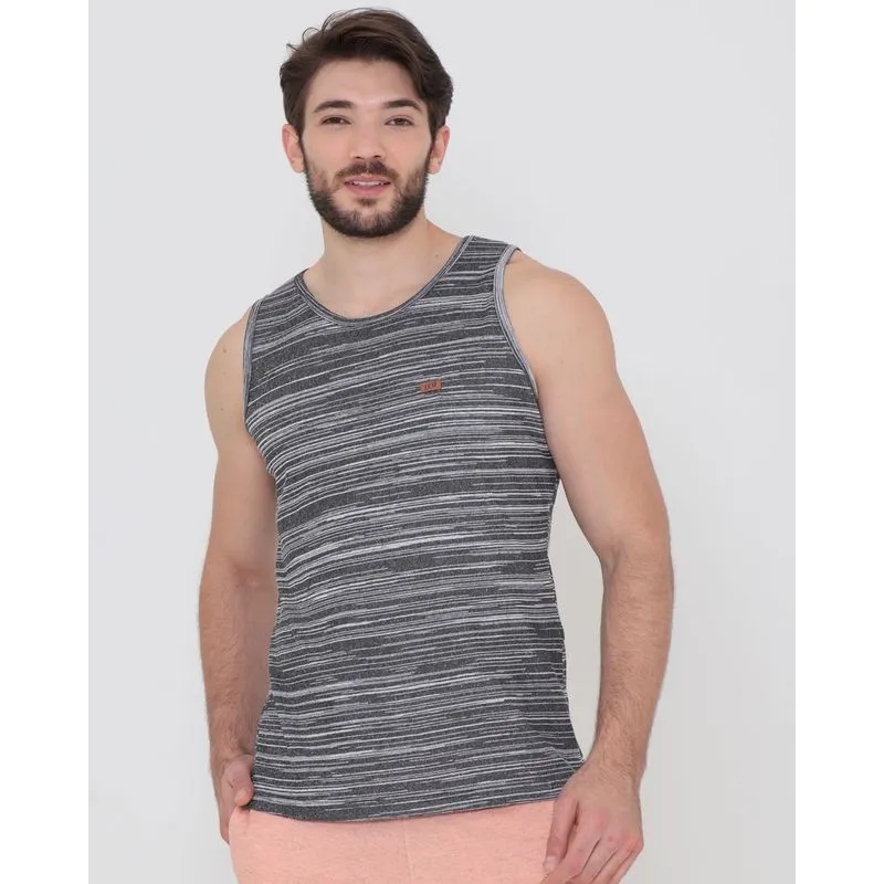 Regata Masculina Estampa ?Listrada Cinza Claro M