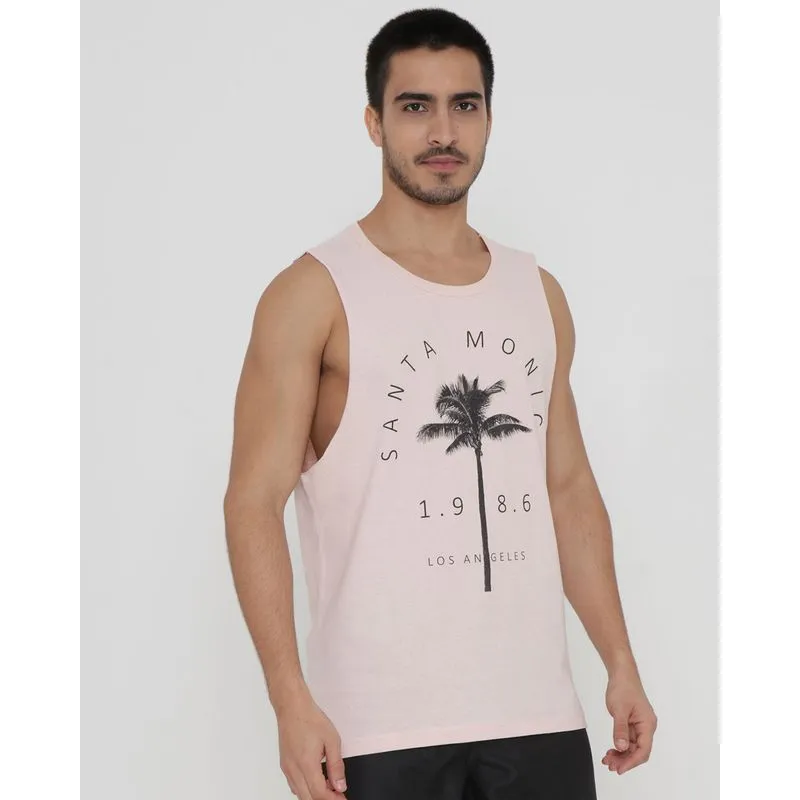 Regata Surf Masculina Estampada Rosa M