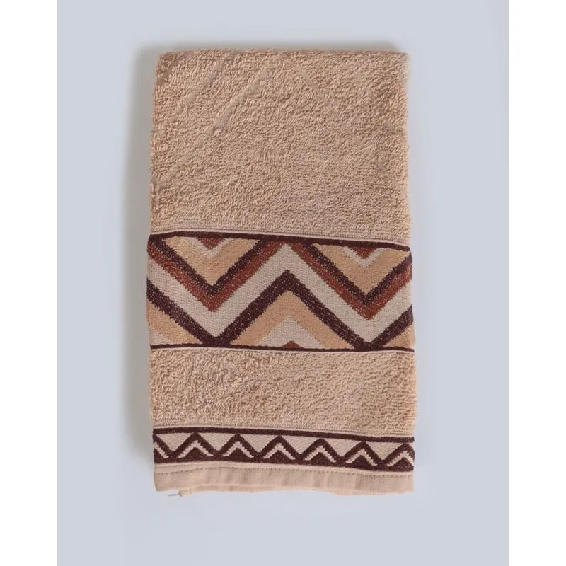 Toalha De Rosto Chevron Valletex Marrom UN