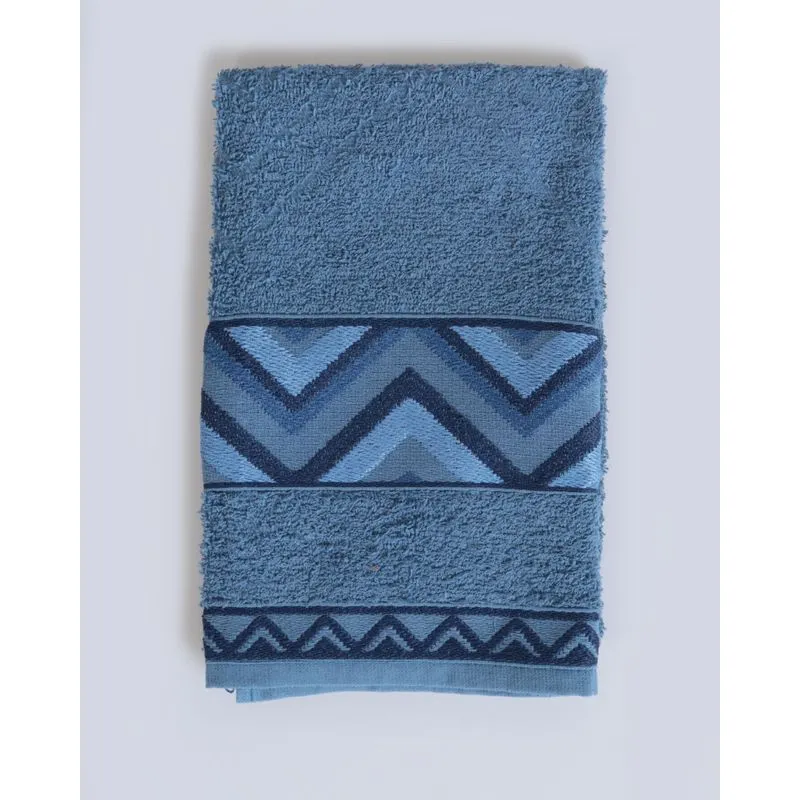 Toalha De Rosto Chevron Valletex Azul UN