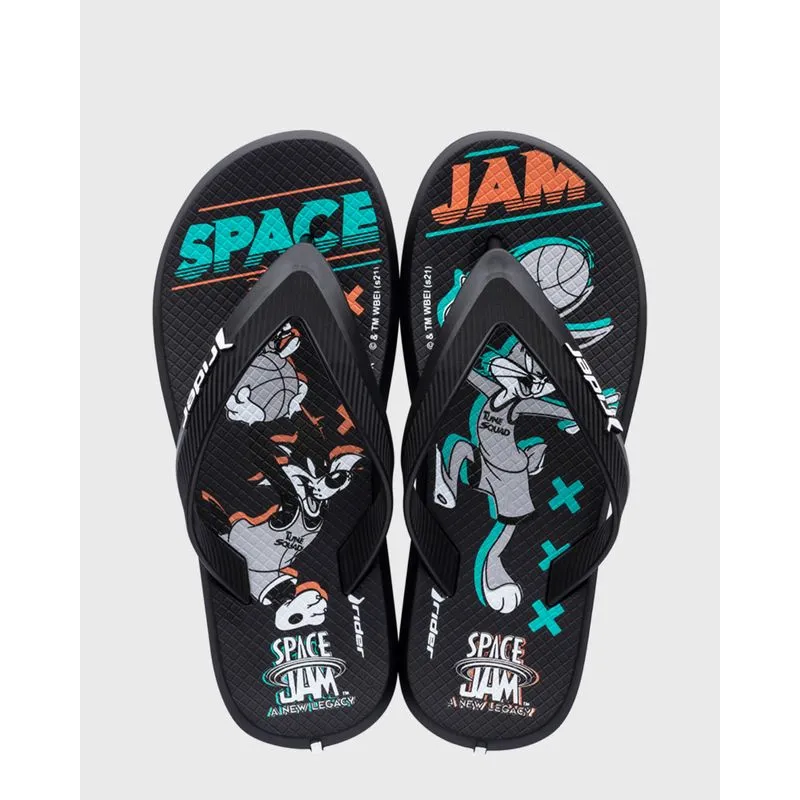 Chinelo Rider Infantil Space Jam Preto 30