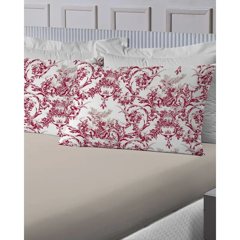 Jogo De Cama Casal 3 Peças Essenza Floral Bege Claro UN