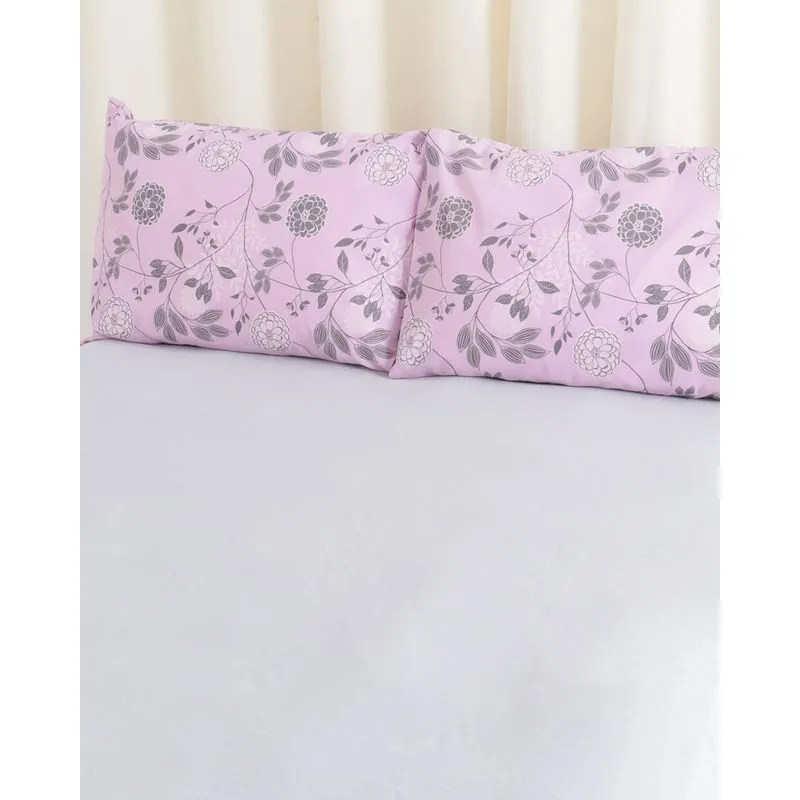 Jogo De Cama Casal 3 Peças Essenza Floral Cinza Claro UN