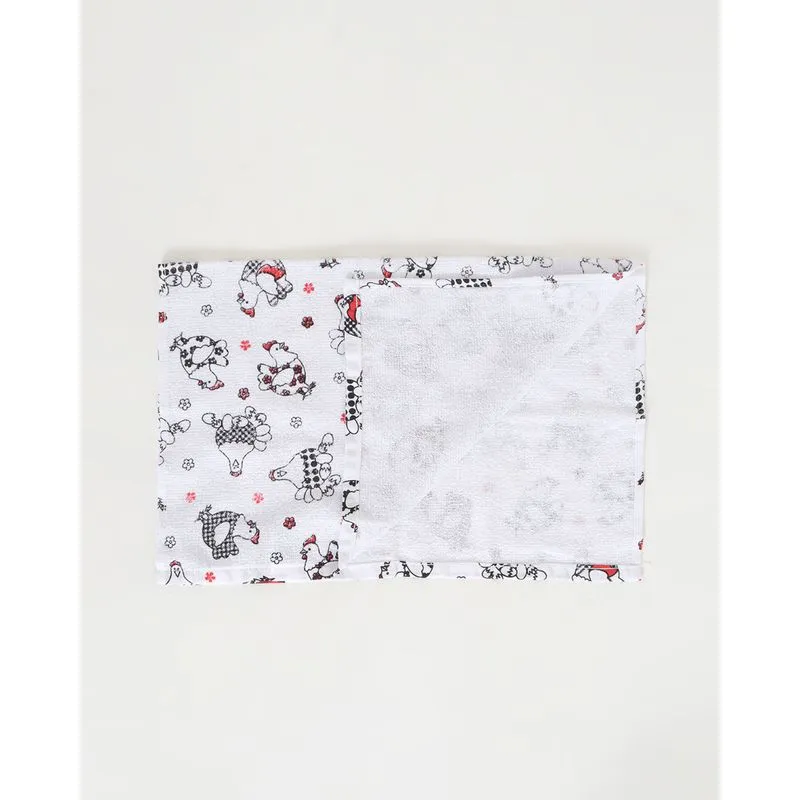 Pano de Copa Estampado 40cmx60cm Branco UN