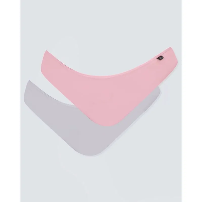 Kit 2 Calcinhas Plus Size Biquíni Algodão Branca Rosa G