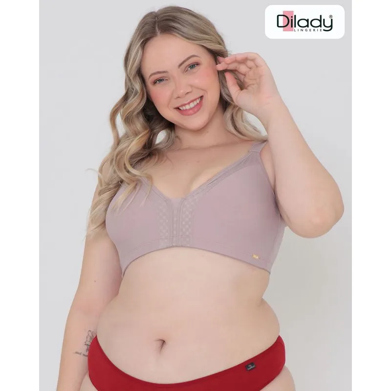 Sutiã Plus Size Top Sem Bojo Sustentação Dilady Rosa 52