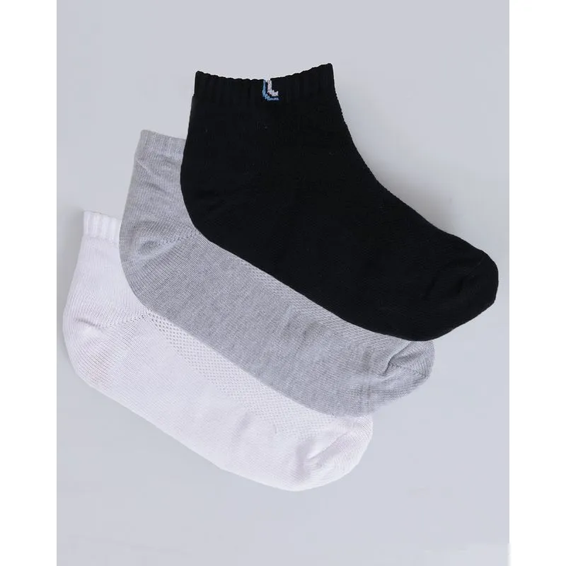 Kit 3 Pares De Meia Soquete Lupo Branco Cinza Preta 41 A 44