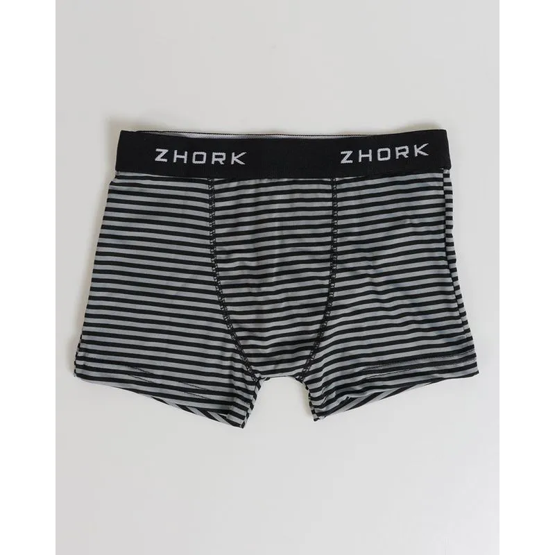 Cueca Boxer Juvenil Estampa Listrada Preta 14