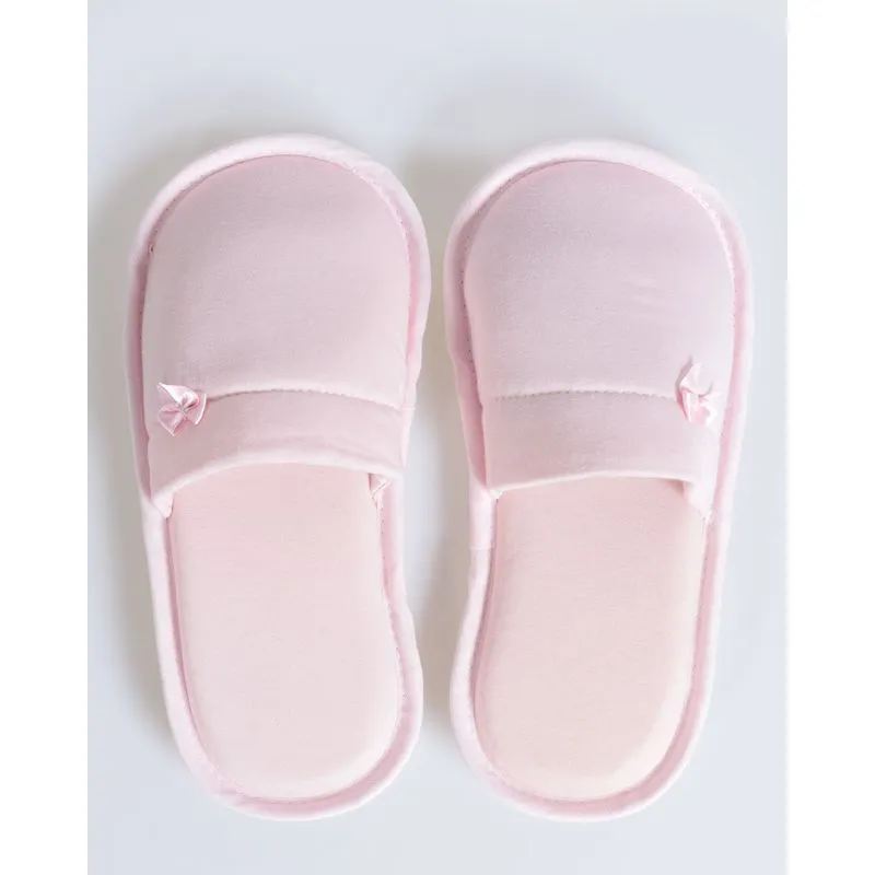 Pantufa Chinelo De Quarto Fechado Feminino Liso Rosa Claro 37/38