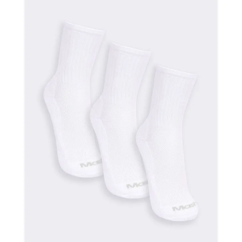 Kit 3 Pares De Meia Masculina Cano Médio Mash Branca 39 A 43