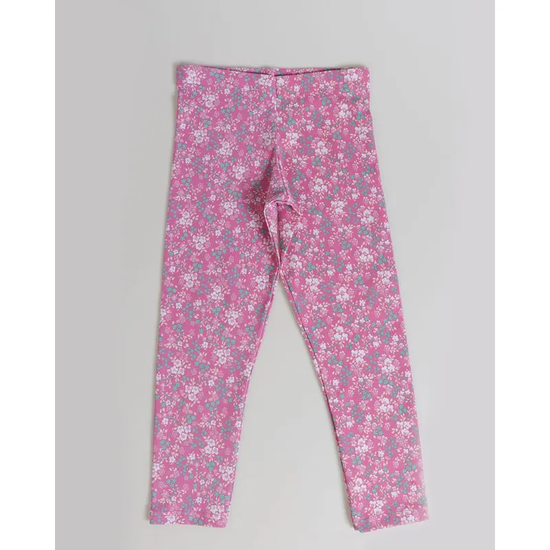 Calça Legging Juvenil Estampa Floral Rosa 12