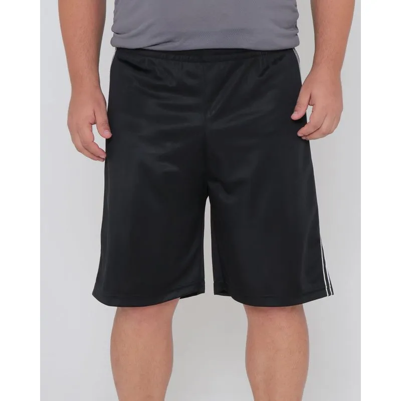 Bermuda Masculina Esportiva Plus Size Helanca Preta G1