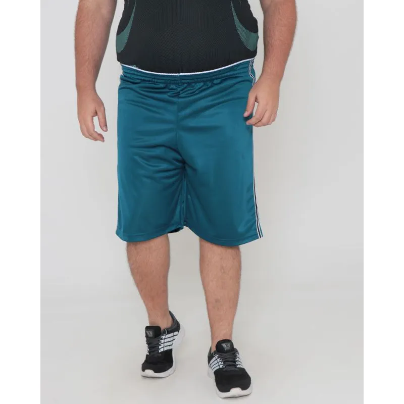 Bermuda Masculina Esportiva Plus Size Helanca Azul G3