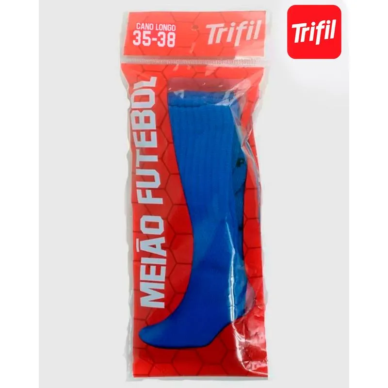 Meia Trifil Infantil Esportiva Cano Alto Azul P