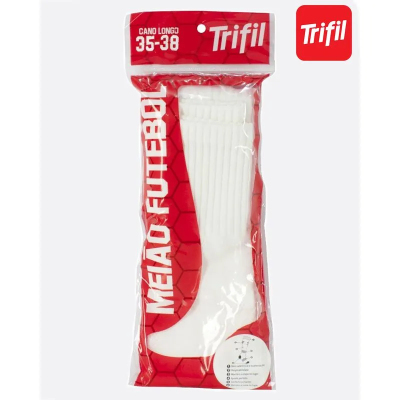 Meia Trifil Infantil Esportiva Cano Alto Branca PP