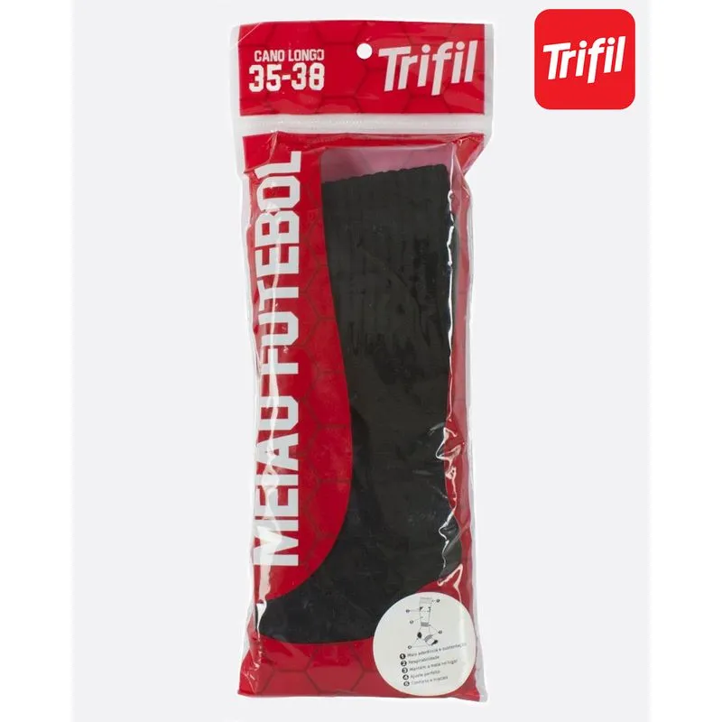 Meia Trifil Infantil Esportiva Cano Alto Preta P