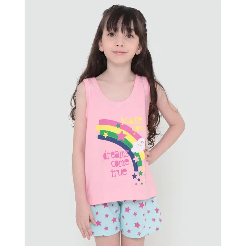 Pijama Infantil Estampa Arco-Íris Rosa 8