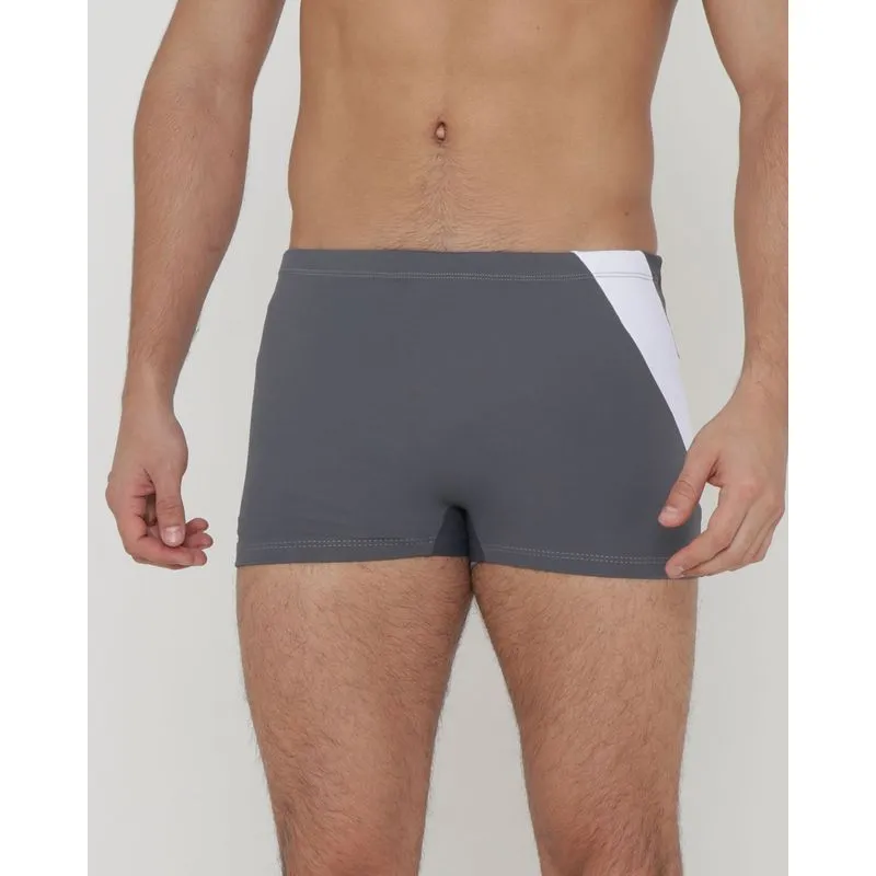 Sunga Boxer Listra Lateral Lisa Cinza M