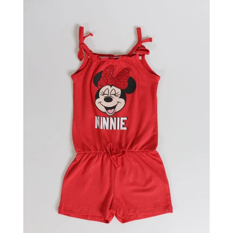 Macaquinho Bebê Glitter Minnie Mouse Disney Vermelho 3