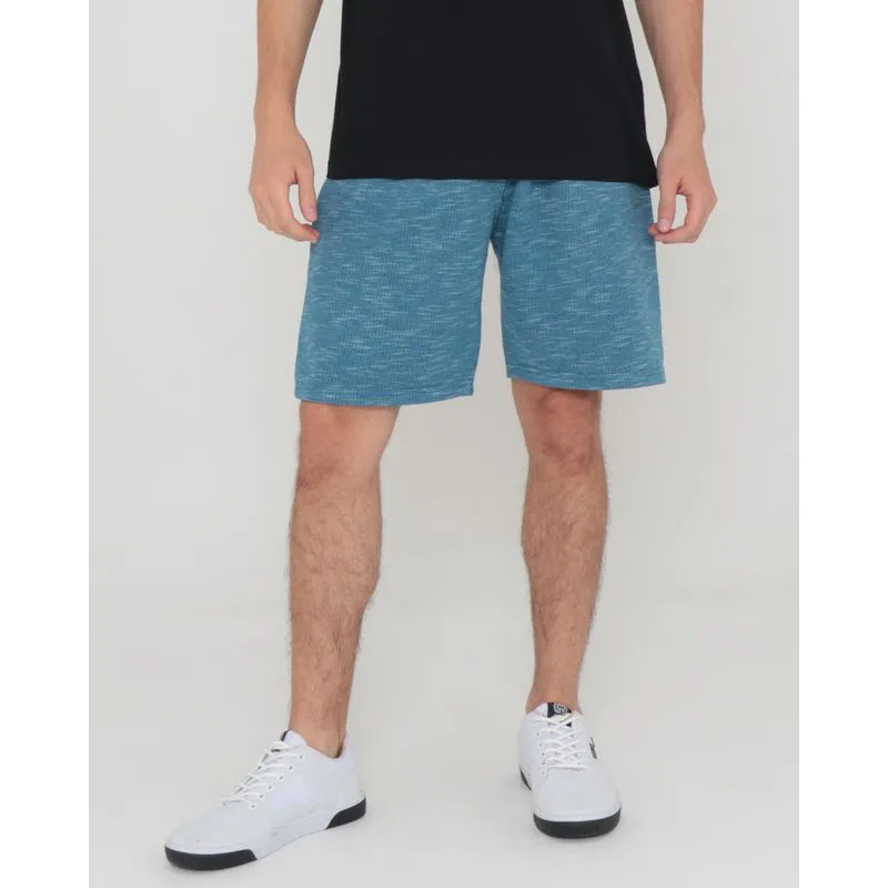 Bermuda Moletinho Masculina Mescla Azul P