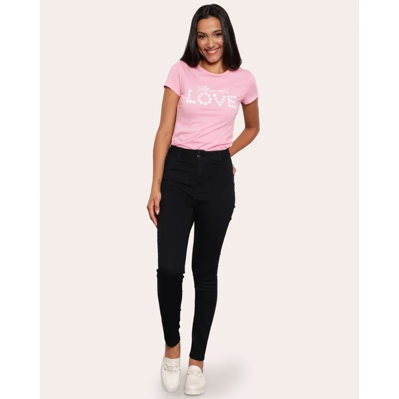 Calça Sarja Feminina Levanta Bumbum Skinny Preta 38