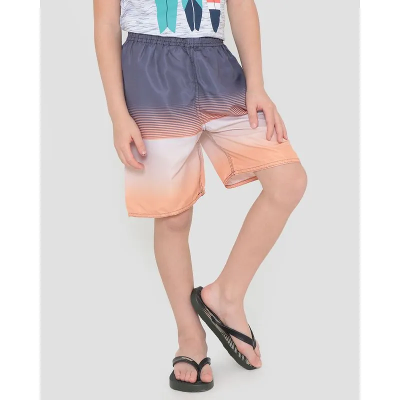 Bermuda Infantil Surf Estampa Listrada Cinza 4