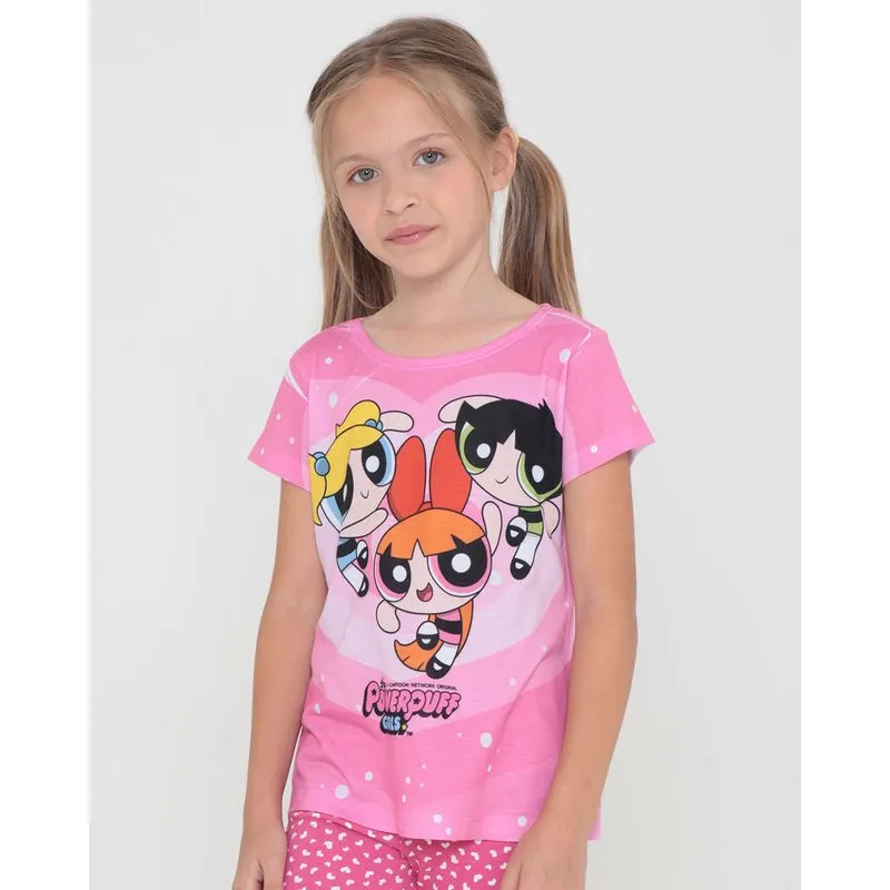Blusa Infantil Meninas Super Poderosas Rosa Claro 6