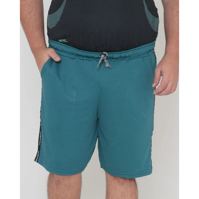 Bermuda Esportiva Masculina Plus Size Colmeia Azul G3