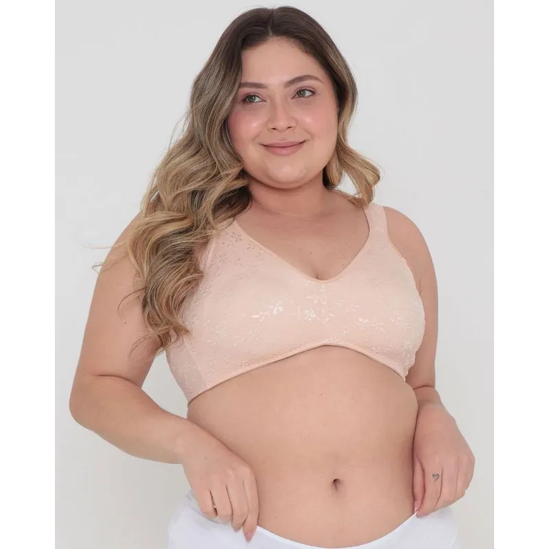 Sutiã Sem Bojo Plus Size Duloren Bege Claro 50