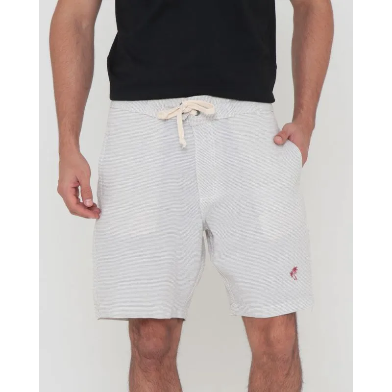 Short Masculino Sarja Estampa Listras Bege 48