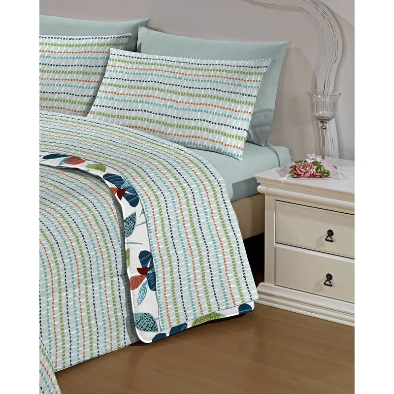 Jogo de Cama Solteiro 3 Peças Estampado Camesa Verde UN