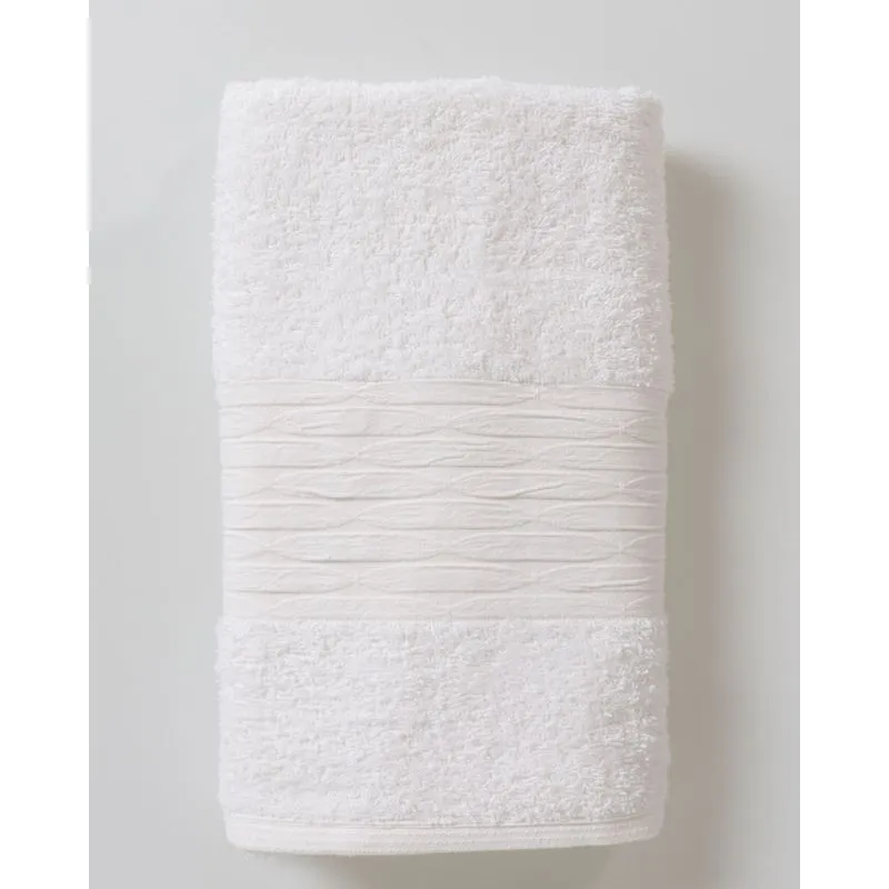 Toalha de Banho Atlântica 70cmx140cm Ondas Off White UN