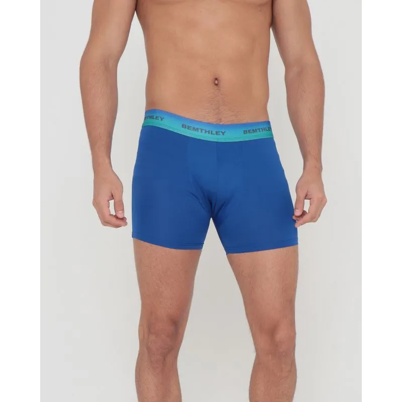 Cueca Boxer Microfibra Azul G