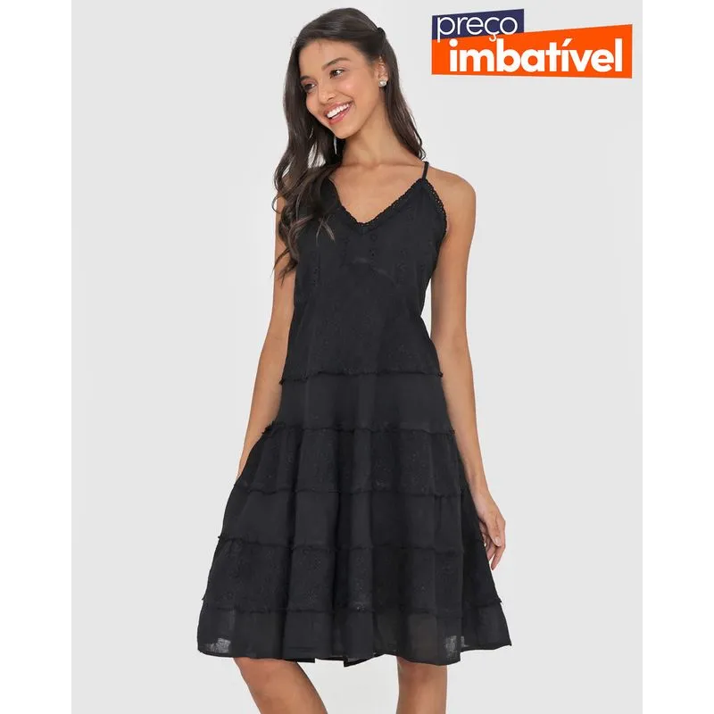 Vestido Midi Laise Preto P