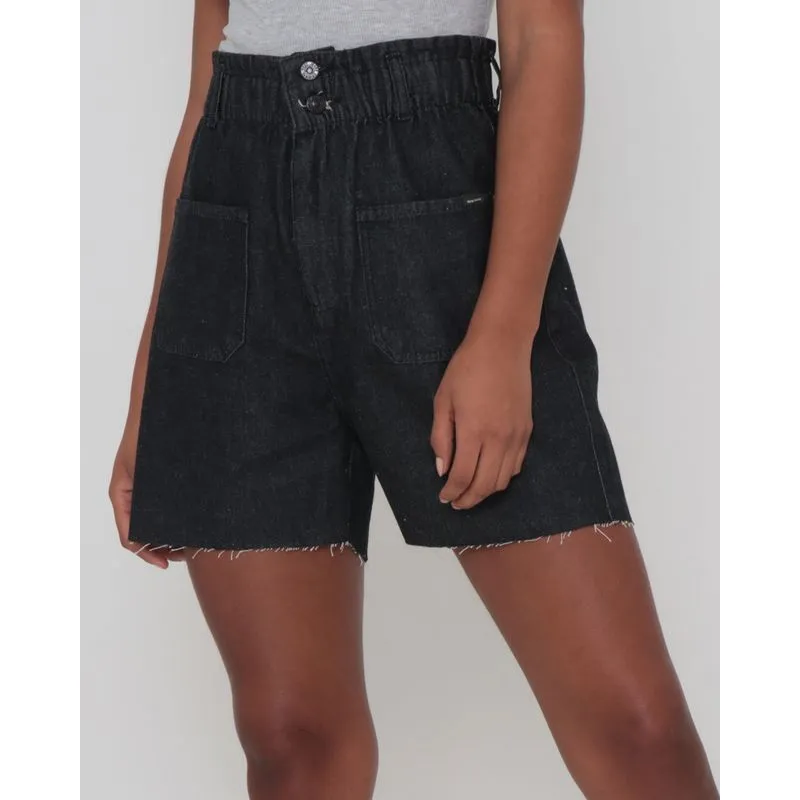Short Jeans Clochard Preto 36