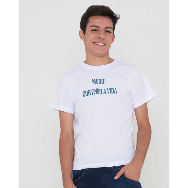 Camisa Juvenil Ano Novo Estampa Escrita Branca 10