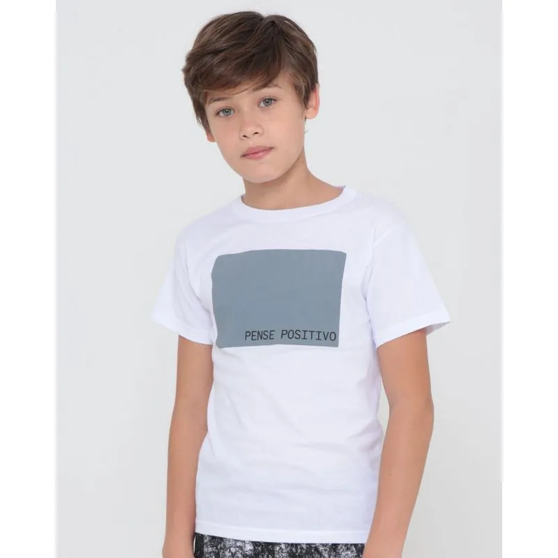 Camiseta Juvenil Ano Novo Estampa Escrita Vermelho Branca 16