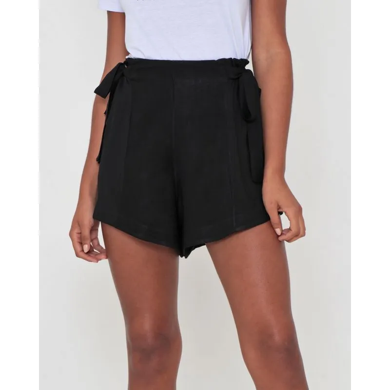 Short Viscose Com Elástico Preto M