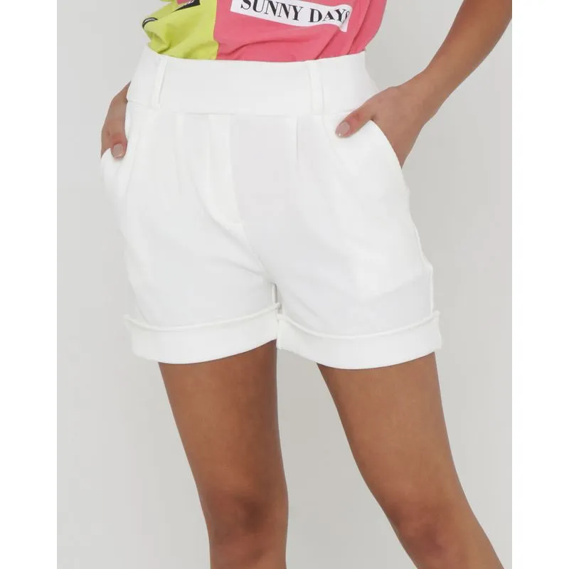 Short Malha Barra Italiana Branco M