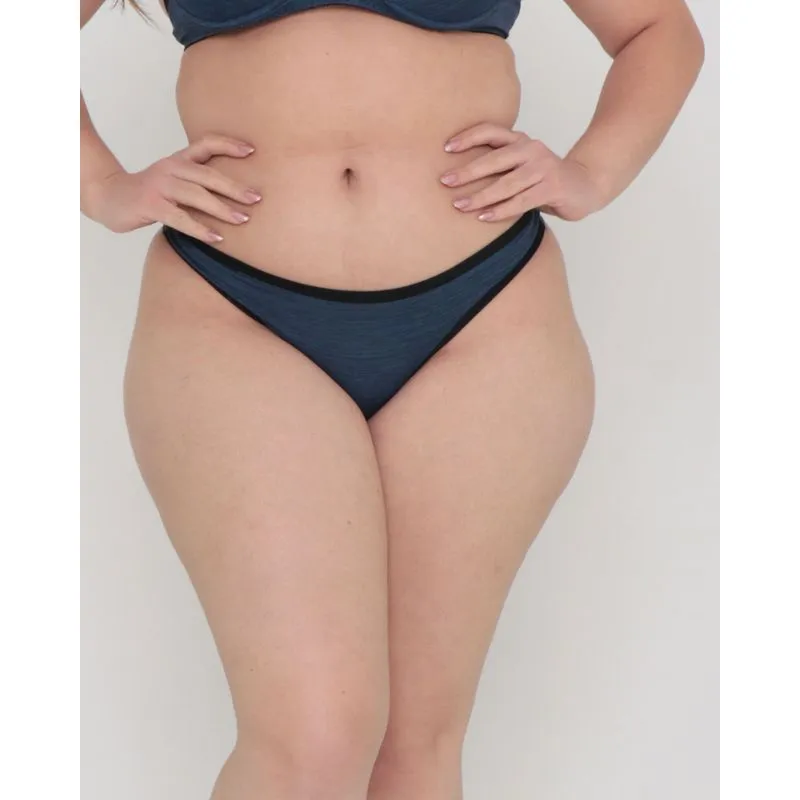 Calcinha Avulsa Fio Dental Plus Size Flamê Azul 52