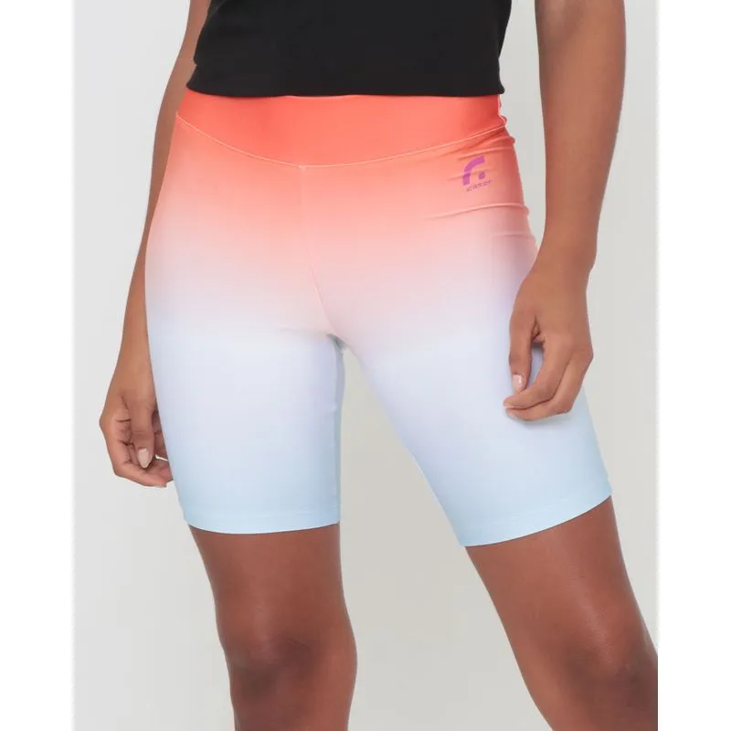 Bermuda Fitness Feminina Ciclista Degradê Fitter Laranja GG