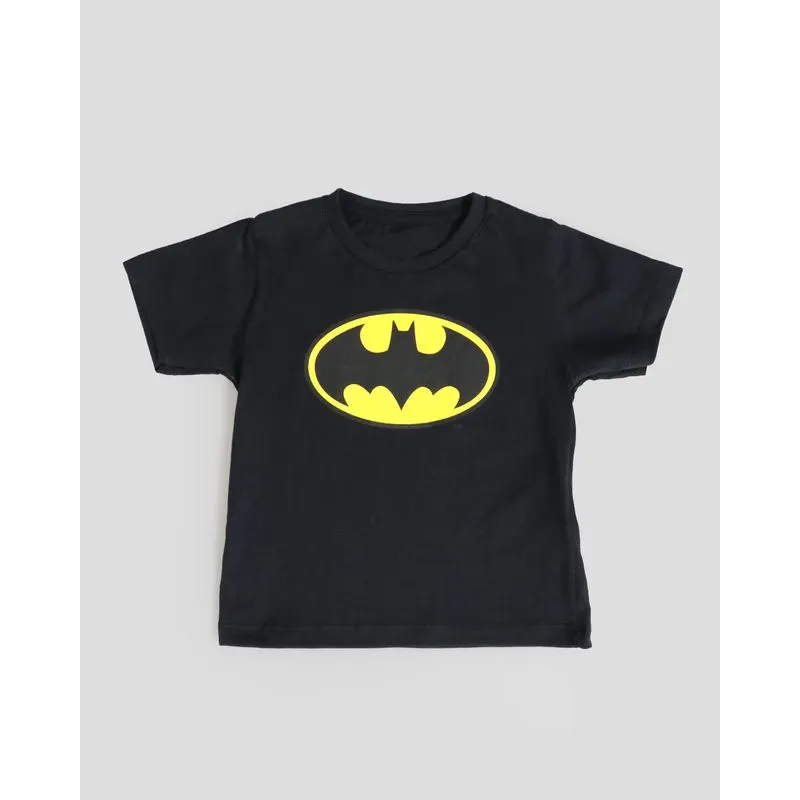 Camiseta Bebê Estampa Batman Liga Da Justiça Preta 3