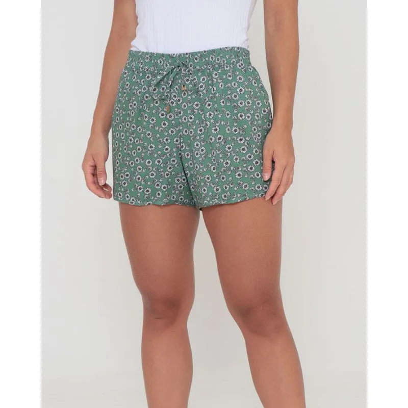 Short Boxer Viscose Estampa Floral Verde M