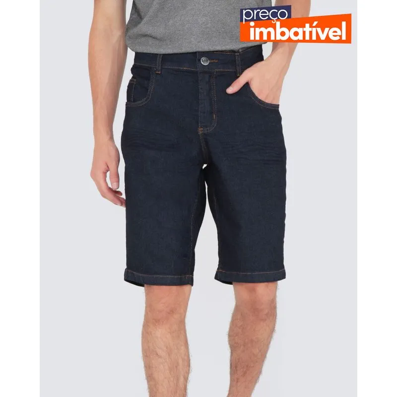 Bermuda Jeans Masculina Azul Escuro 23113000011046UN