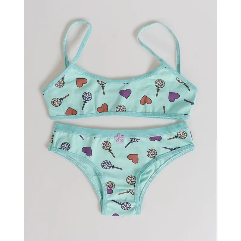 Conjunto Lingerie Juvenil Verde M