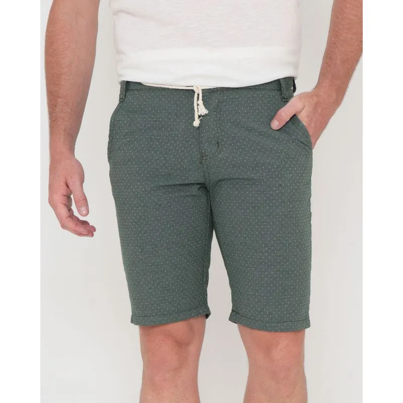 Bermuda Masculina Sarja Maquinetada Verde 46