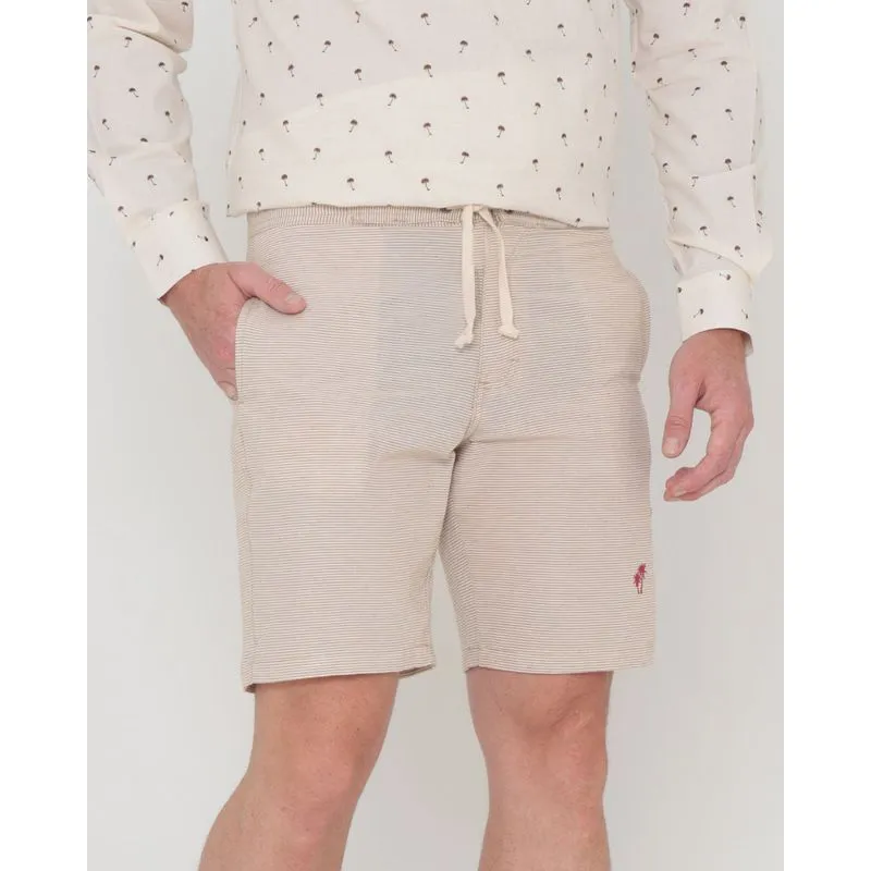 Bermuda Sarja Masculina Cordão Bege 46
