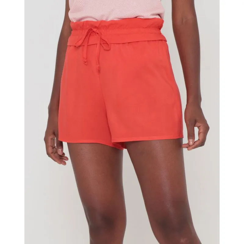 Short Viscose Clochard Liso Laranja G