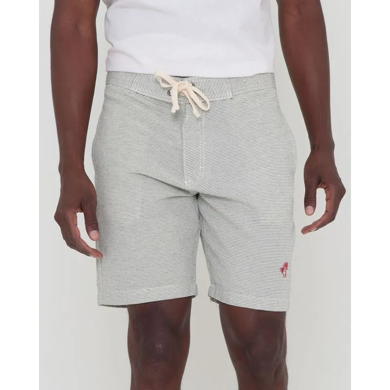Short Masculino Sarja Estampa listrada Verde 42